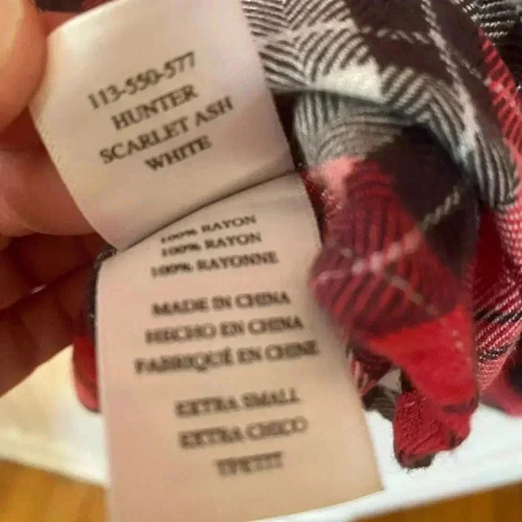 Rails Hunter Scarlet Ash White Plaid Button Down Top Size Extra Small - Picture 13 of 16